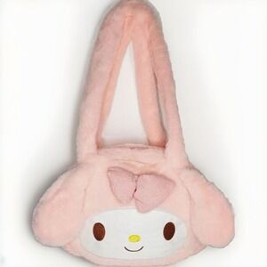 Sanrio My Melody Pink Plush Shoulder Bag Cute‎ Handbag Girls Gift BRAND NEW